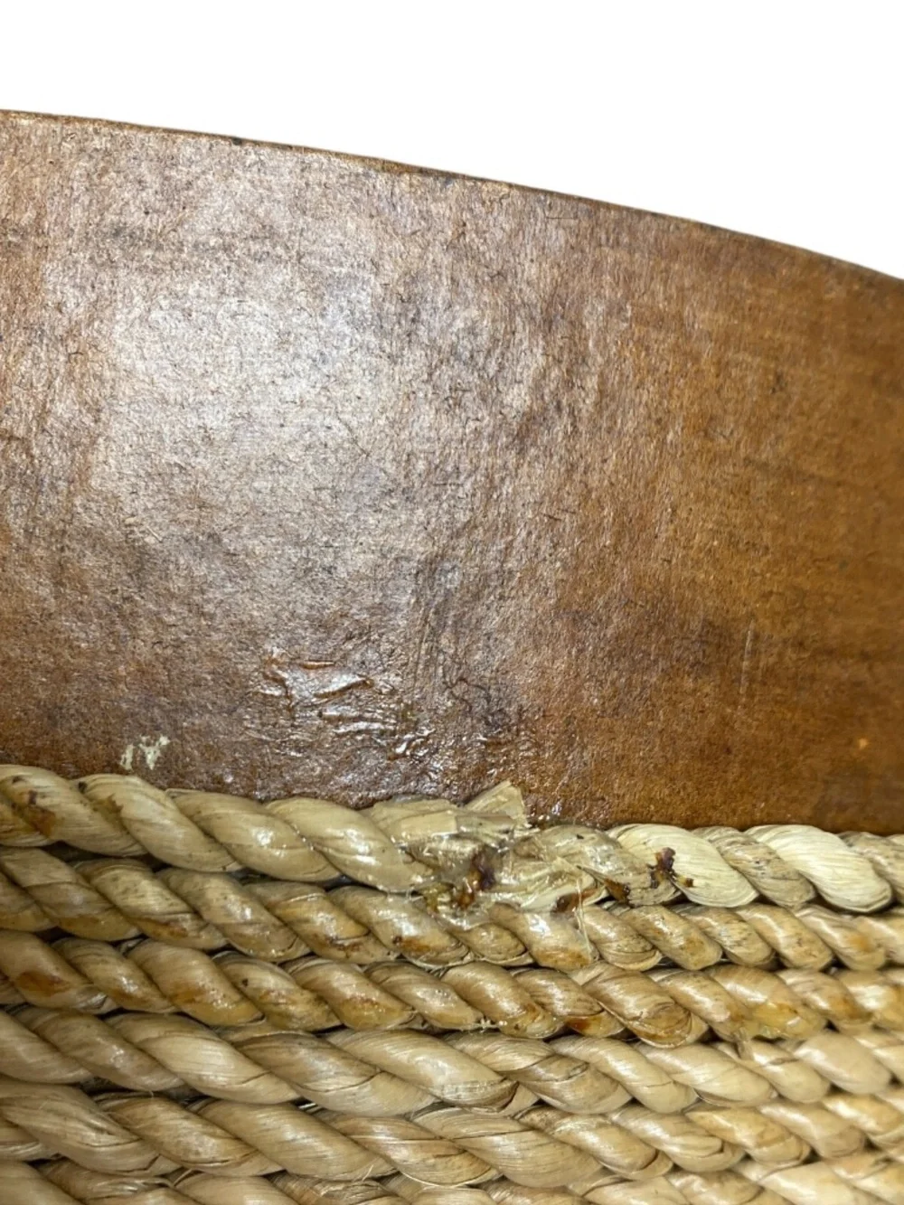 Vintage Nesting Boxes Set of 3 Brown Jute Rope Rustic Primitive Storage Any Room